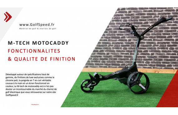 le chariot de golf M-TECH de motocaddy sur golfspeed.fr